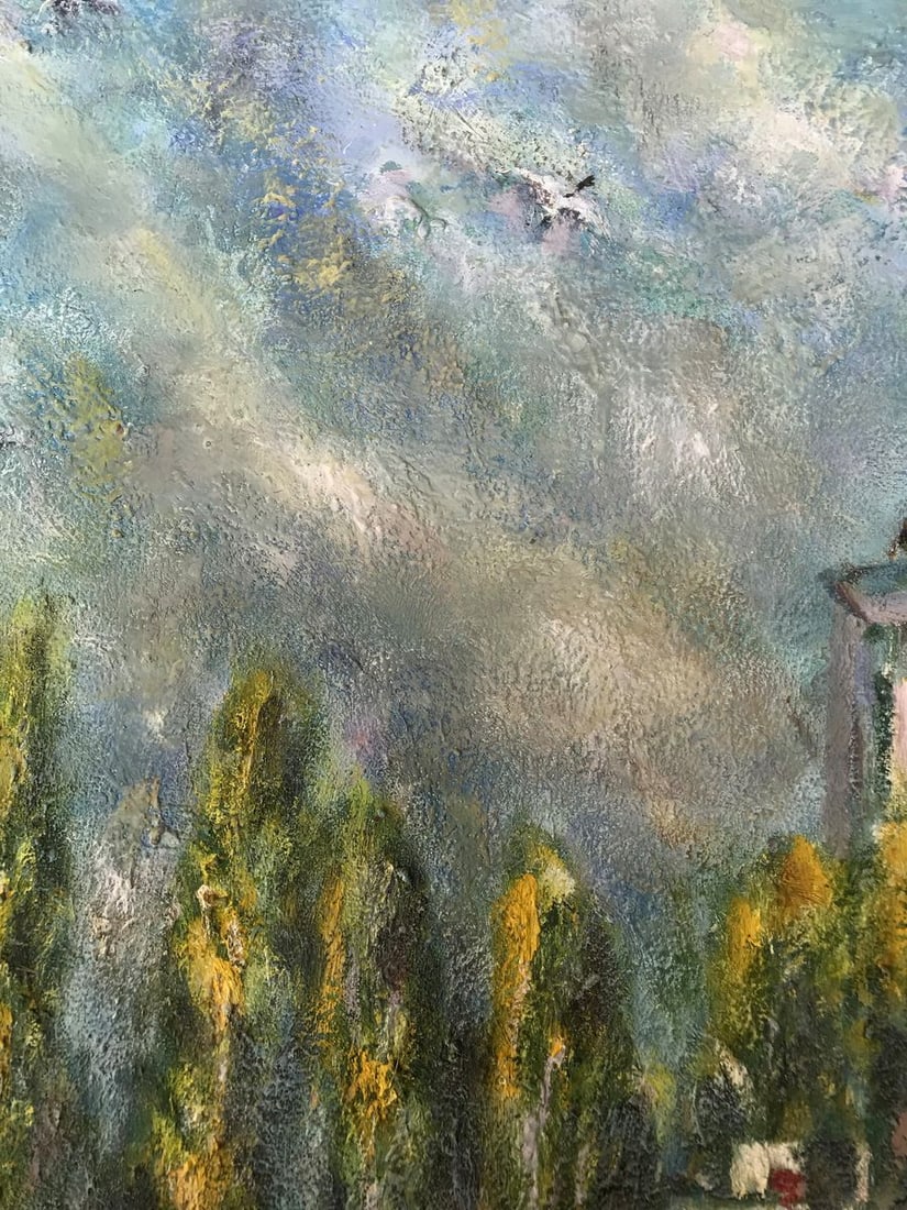 Oil painting A glorious city above the Pslo Shapoval Ivan Leontyevich - 4