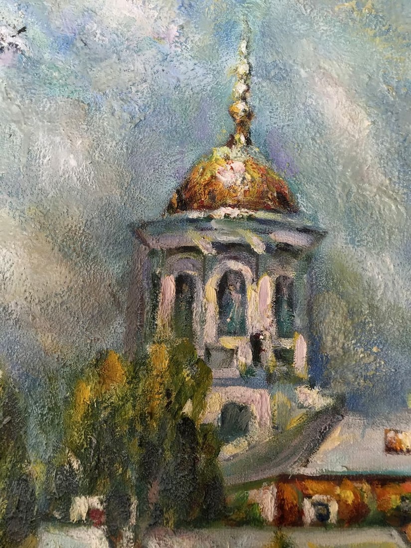 Oil painting A glorious city above the Pslo Shapoval Ivan Leontyevich - 6