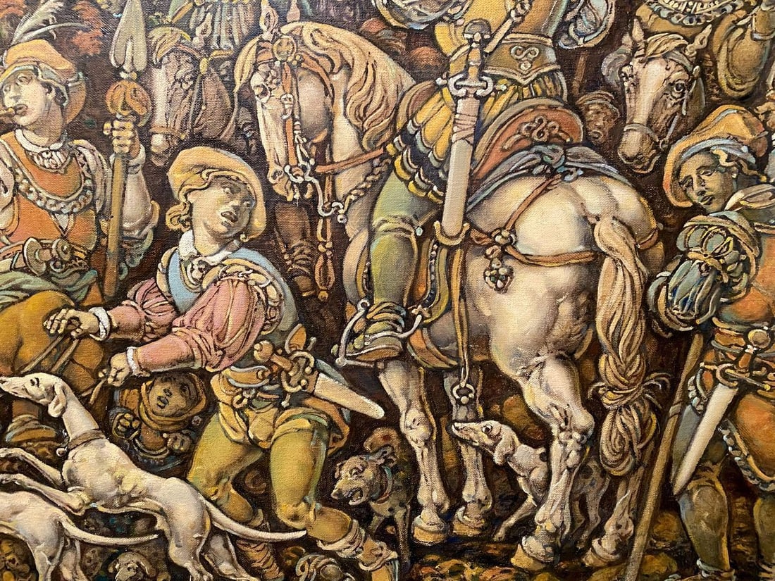 Oil painting Hunting Litvinov Oleg Arkad'yevich - 2