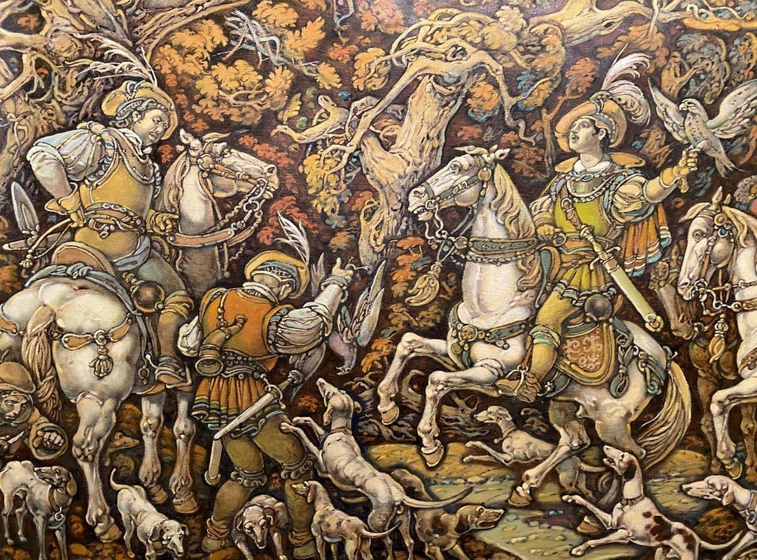 Oil painting Hunting Litvinov Oleg Arkad'yevich - 7