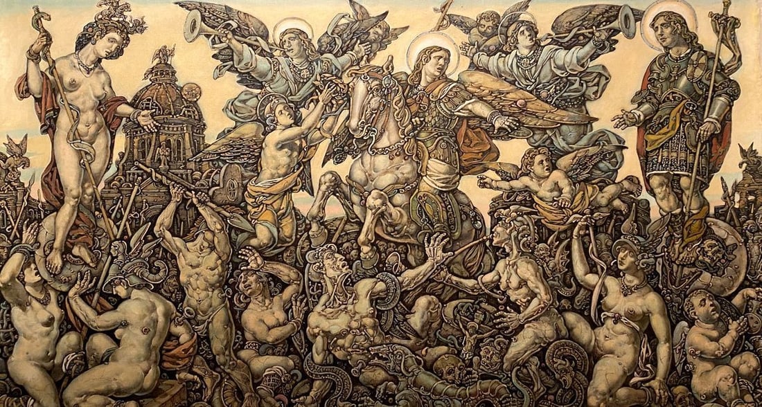 Oil painting Triumph of Saint George Litvinov Oleg Arkad'yevich: Title: Oil painting Triumph of Saint George Litvinov Oleg Arkad'yevich Description: NoLitv 562 *** ABOUT THIS PAINTING *** * TITLE: "Triumph of Saint George" * ARTISTS: Litvinov Oleg Arkad'yevich * SI