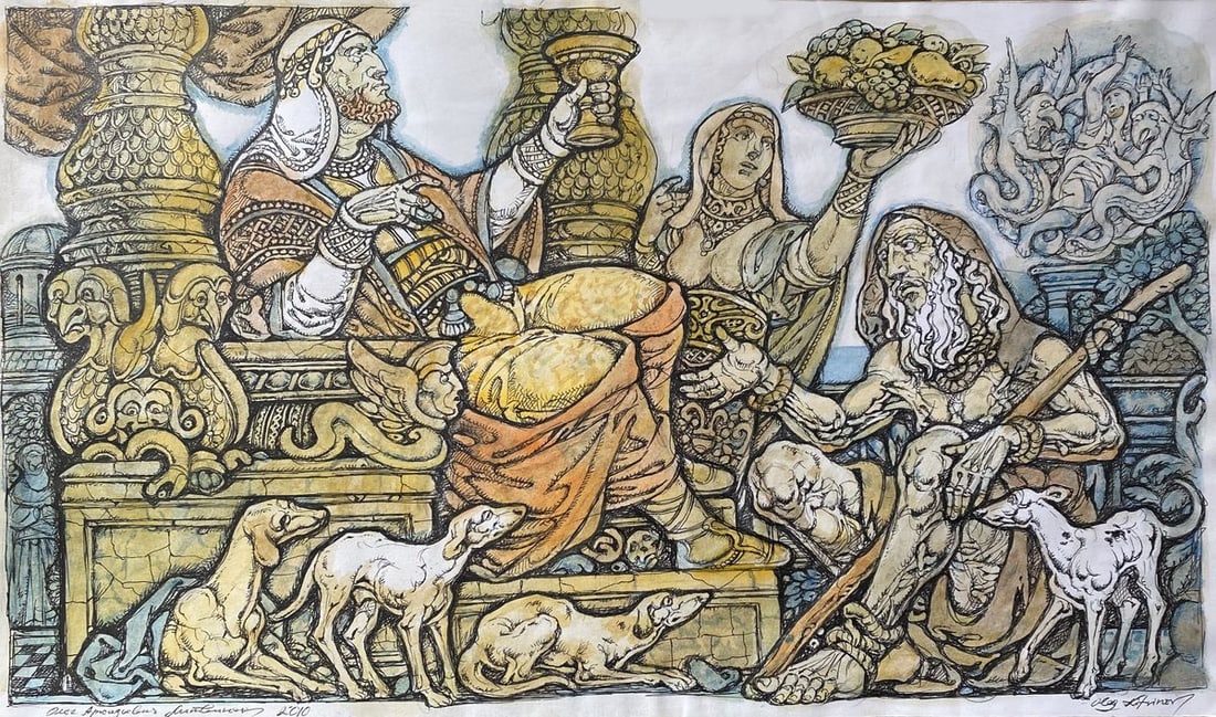 Watercolor, mascara, painting Series of paintings "Bible" Litvinov Oleg Arkad'yevich (1 of 11)