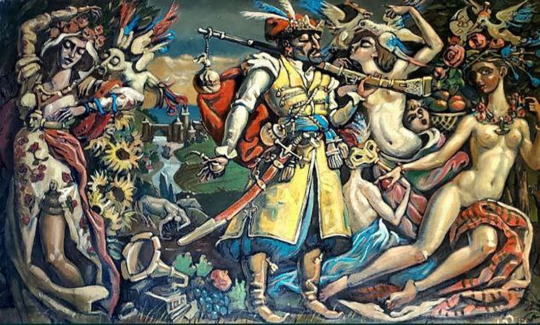 Oil painting Dreams of a Cossack Litvinov Daniil Olegovich (1 of 5)