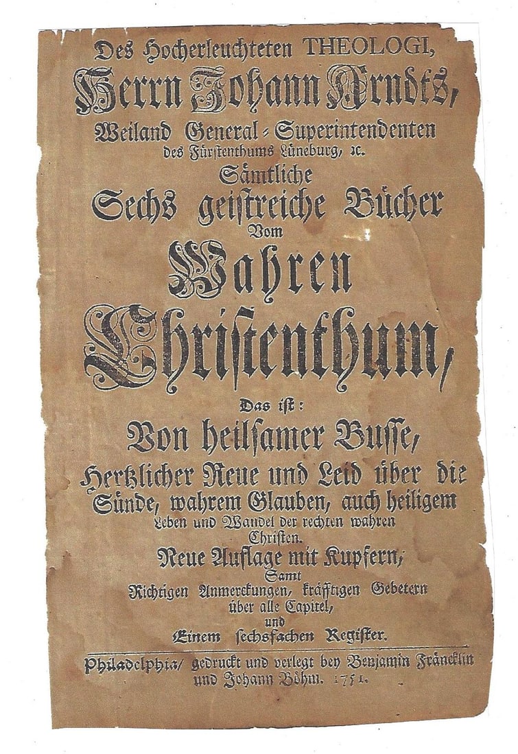 1751 Bifolium Printing Benjamin Franklin - 2
