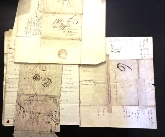 Early 19th C Ireland Letters Postal History: A group of 11 letters of Irish interest including several with manuscript and printed postal markings early 19th century. Mostly very good, Letters are mainly on family matters. . Reserve: $80.00