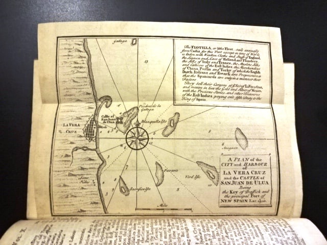 1740 Gentlemans Magazine West Indies: The May 1740 issue of Gentleman's Magazine printed at London 54 pages complete. Features a folding (7.5 x 6") plan of the port of Vera Cruz in New Spain with related content of West Indies trade of th