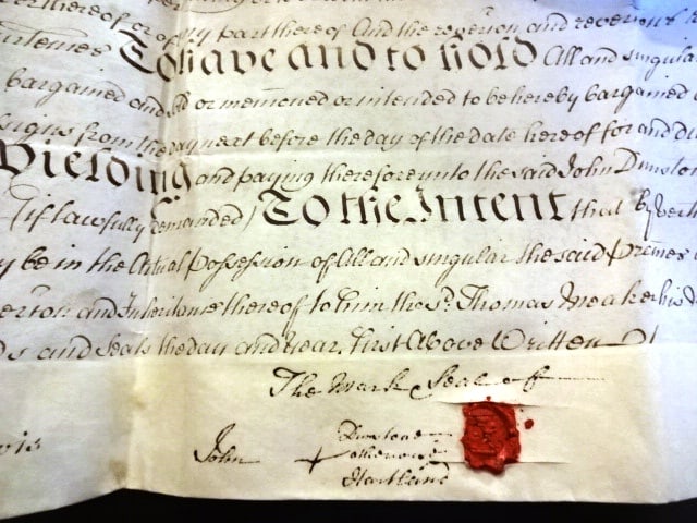 1761 English Vellum Indenture Red Wax Seals. - 2