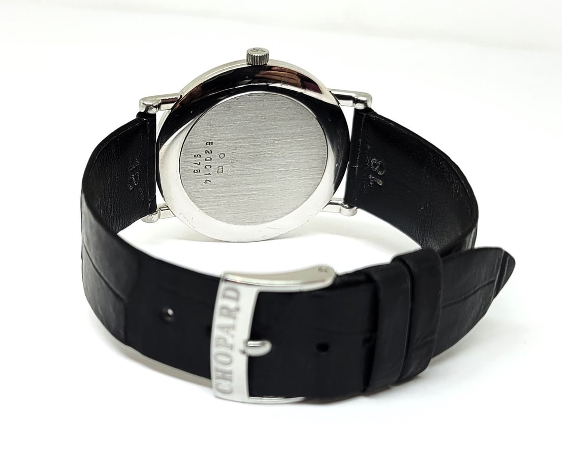 Vintage Solid 18k White Gold CHOPARD Men's 33.5 mm Quartz Watch 16/3225* EXLNT - 5
