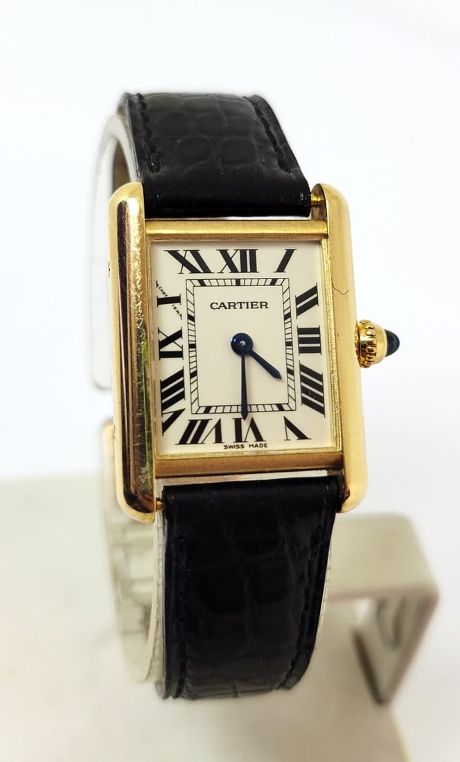 Solid 18k CARTIER TANK LOUIS Ladies Quartz Watch 22 mm Ref 2442 Original Box (1 of 12)