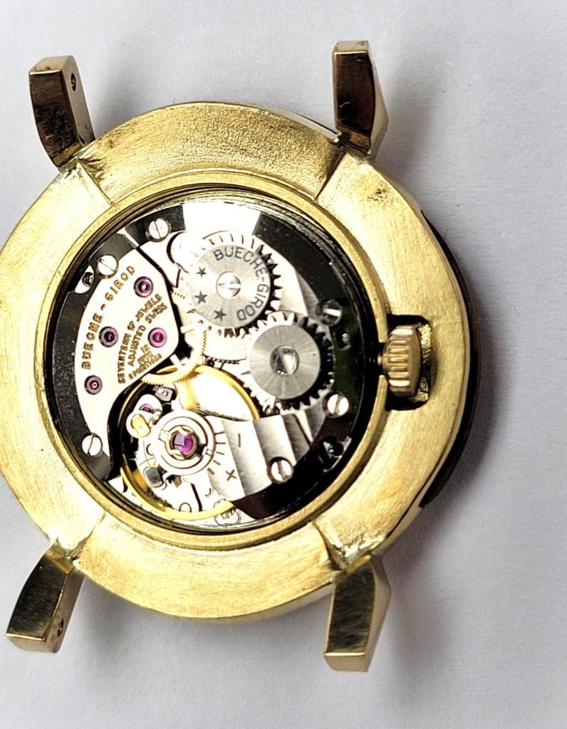 Solid & Heavy 18k BUECHE GIROD Ladies Watch Ref 1005 with 1.10 ct Diamonds RARE - 9