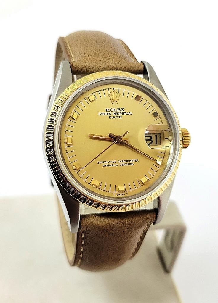 Vintage Steel/18K Mens ROLEX OYSTER DATE Automatic Watch c.1984 Ref 15053* EXLNT - 2