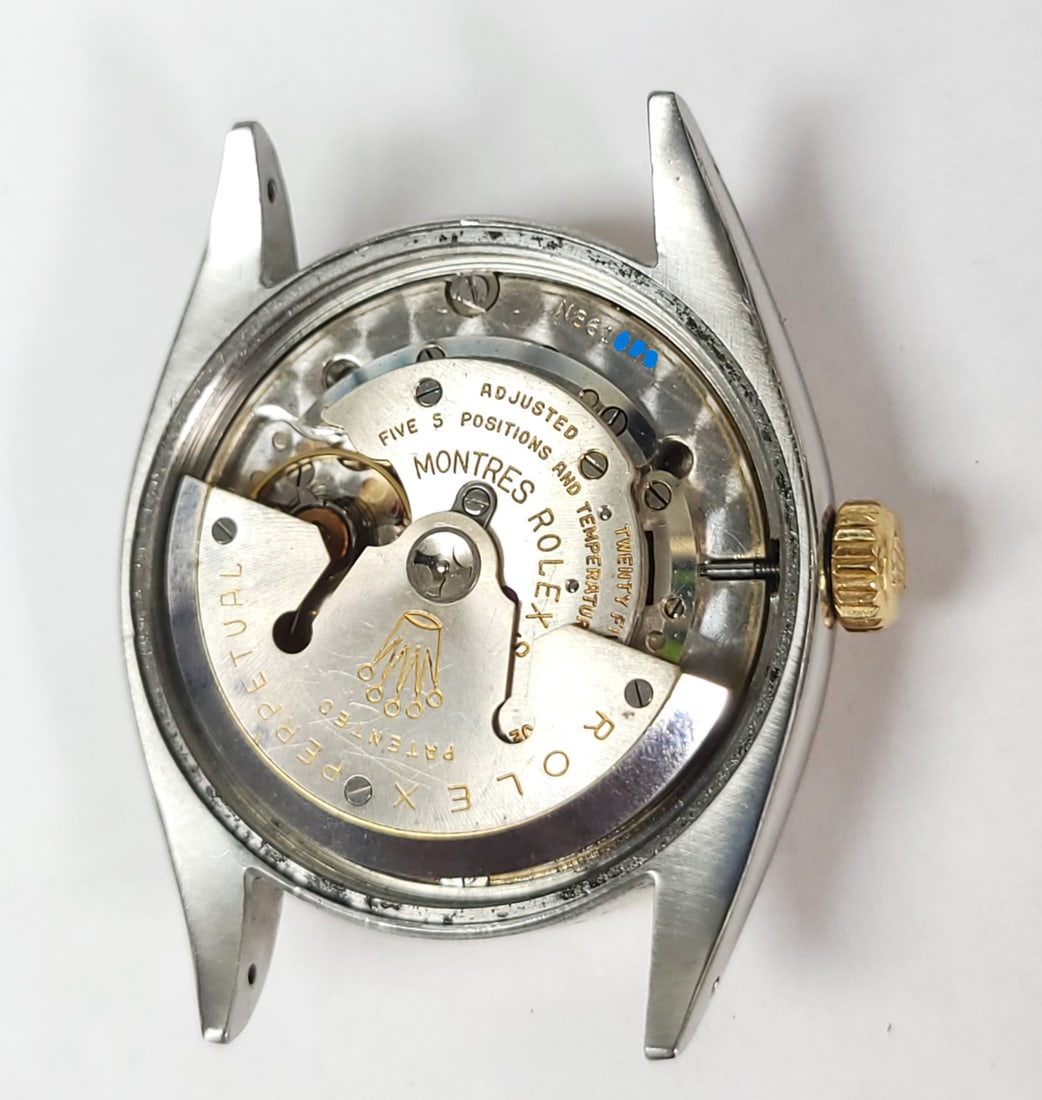 Vintage Steel/18K Men's ROLEX OYSTER PERPETUAL Automatic Watch c.1959 Ref 6582 - 12