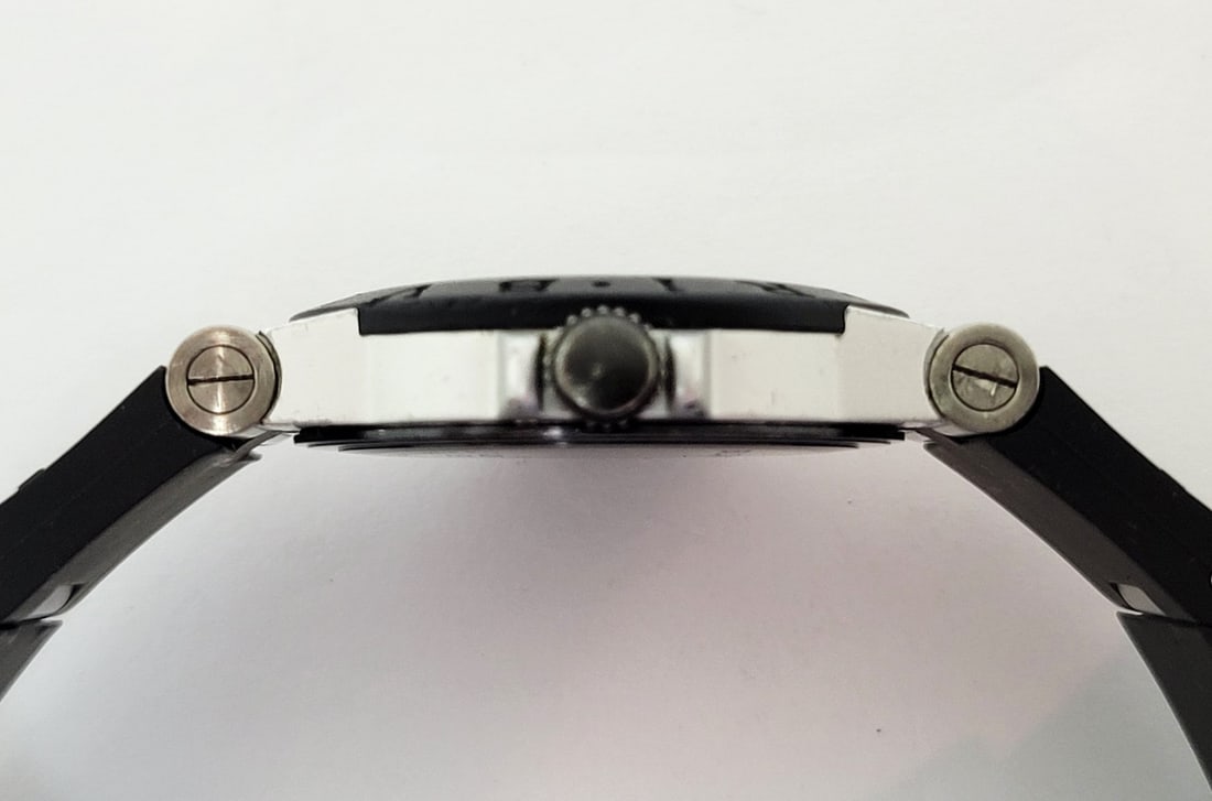 BVLGARI aluminum AL32TA Date Carbon black Dial Quartz Boy's Watch - 7