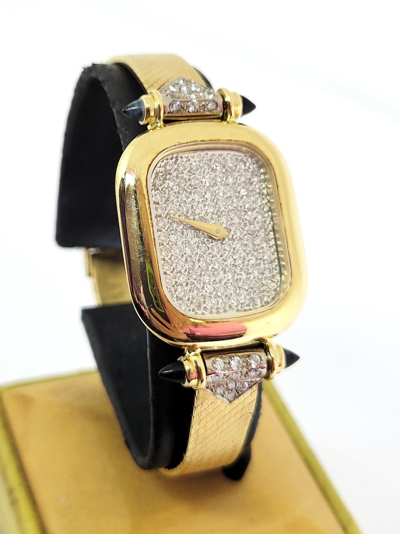 Vintage Ladies Solid 18k BUECHE-GIROD Winding Watch Diamond Dial* Ref Y6718 RARE - 2
