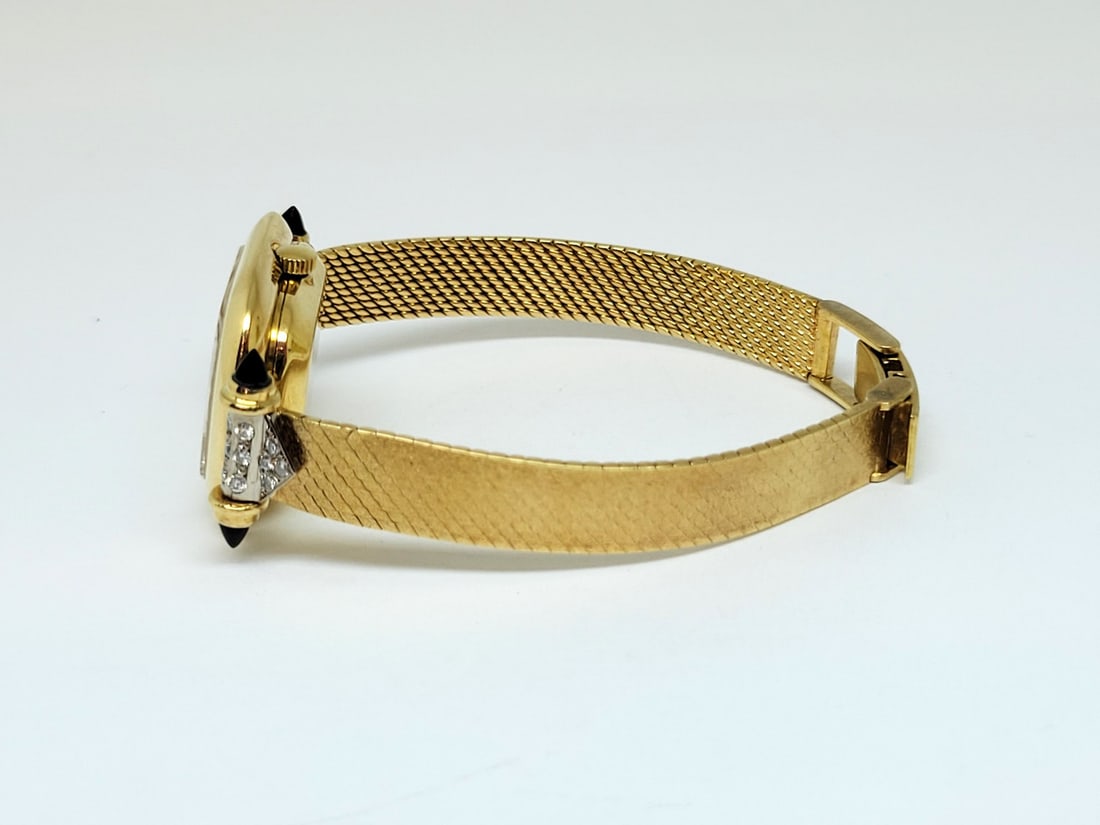 Vintage Ladies Solid 18k BUECHE-GIROD Winding Watch Diamond Dial* Ref Y6718 RARE - 4