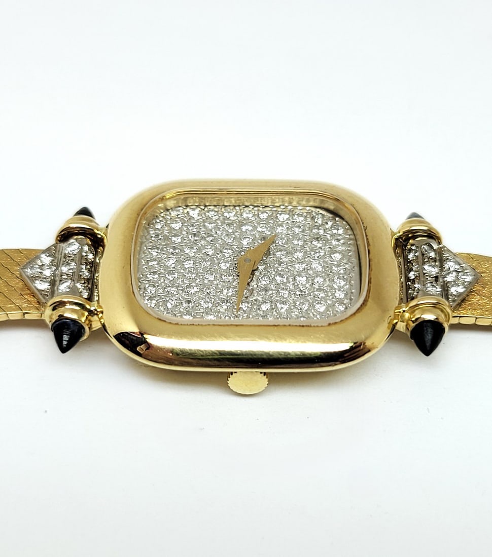 Vintage Ladies Solid 18k BUECHE-GIROD Winding Watch Diamond Dial* Ref Y6718 RARE - 8