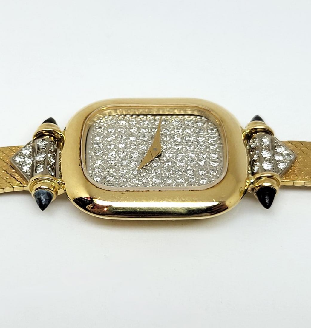 Vintage Ladies Solid 18k BUECHE-GIROD Winding Watch Diamond Dial* Ref Y6718 RARE - 9