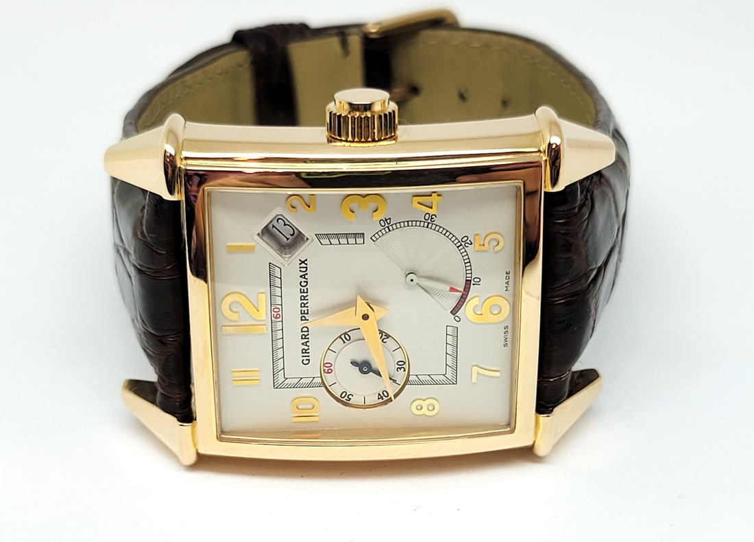 Solid 18k Rose GIRARD PERREGAUX 1945 POWER RESERVE Ref 2585 Men's Automatic Watch - 3