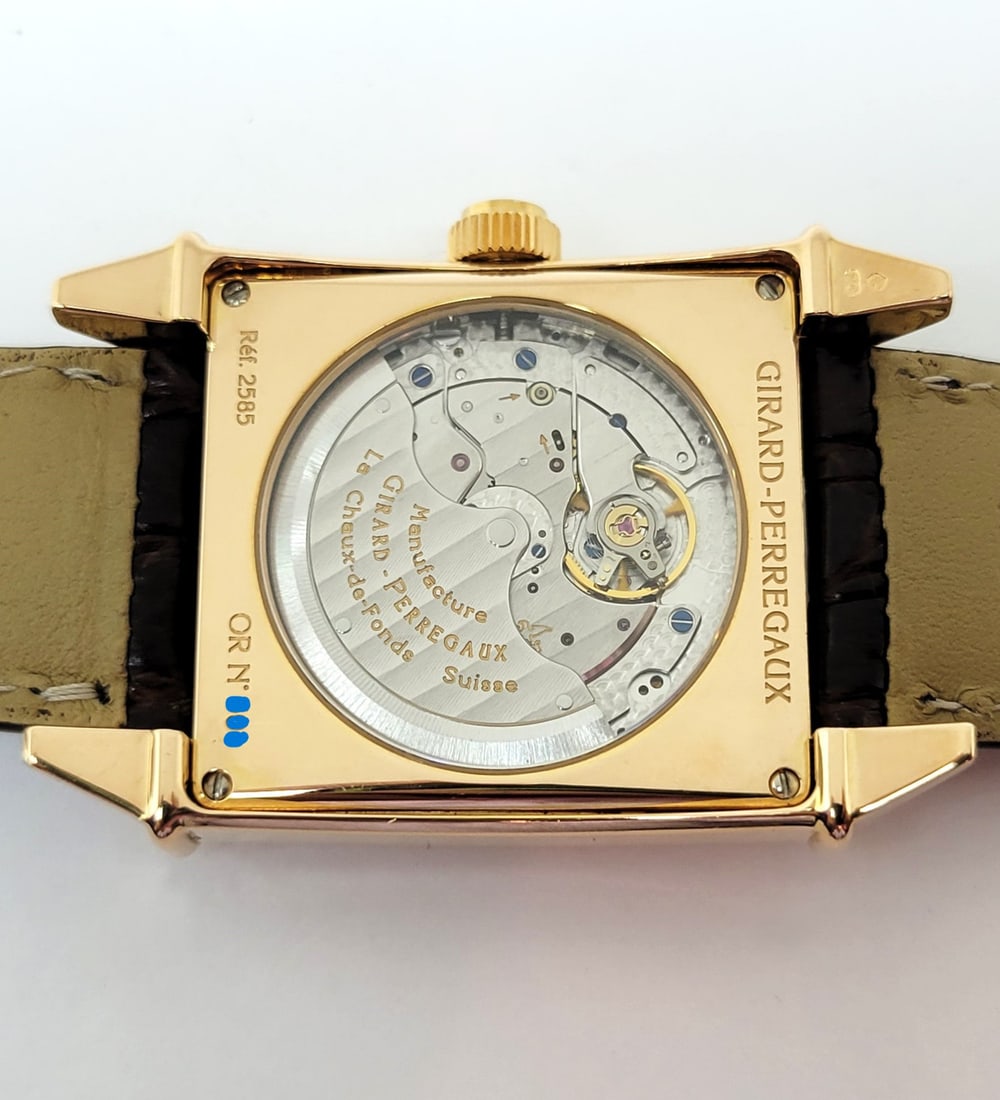 Solid 18k Rose GIRARD PERREGAUX 1945 POWER RESERVE Ref 2585 Men's Automatic Watch - 7