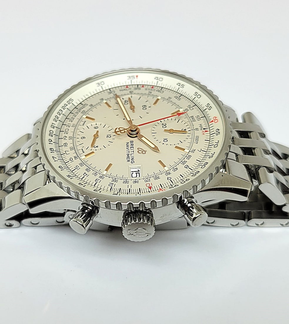Men's S/Steel BREITLING NAVYTIMER Chronograph Watch Ref A13324* EXLNT BOX-PAPERS - 10