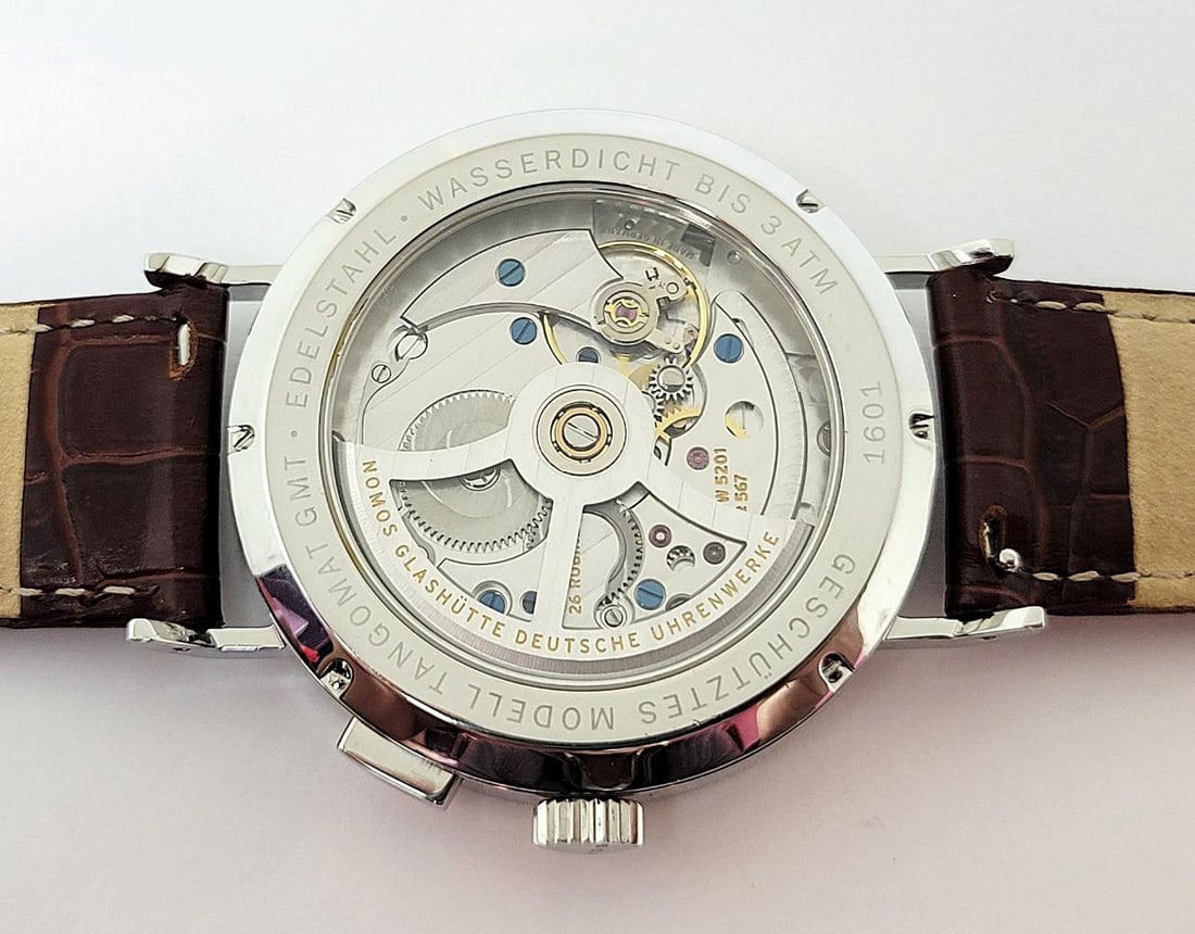 Men's NOMOS Tangomat GMT Glashutte 40 mm Ref 635 EXLNT - 9