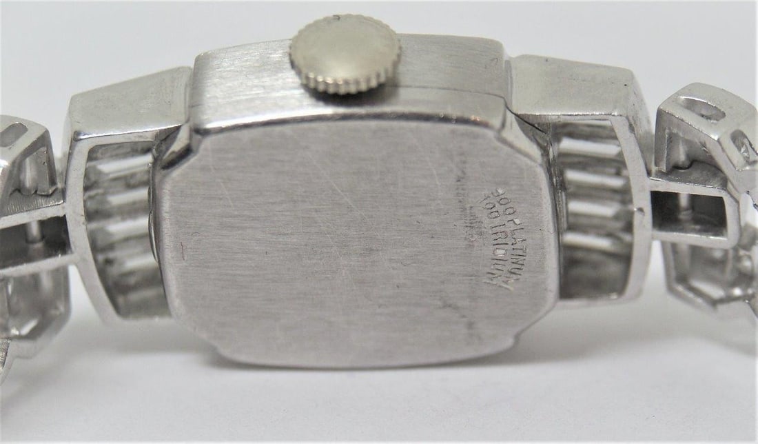 Vintage HAMILTON 1950's Platinum Ladies Watch with 6 cts Diamonds VS1 E/F Color - 11