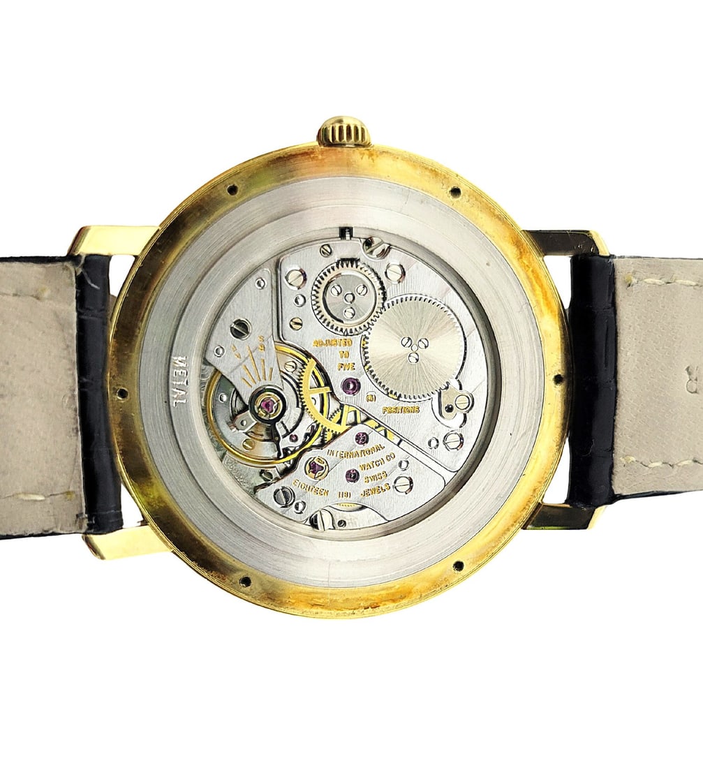 Mens 18k Gold IWC SHAFFHAUSEN PORTOFINO Winding Watch Ref 2009 Cal 1852 EXLNT - 9