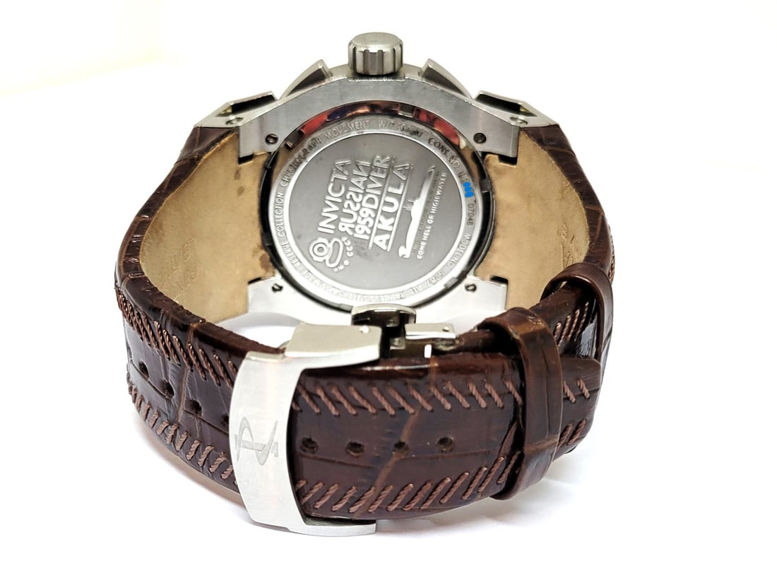 Mens INVICTA Russian 1959 AKULA Swiss Made 5287 with 3.95 ct Diamond Bezel EXLNT - 3