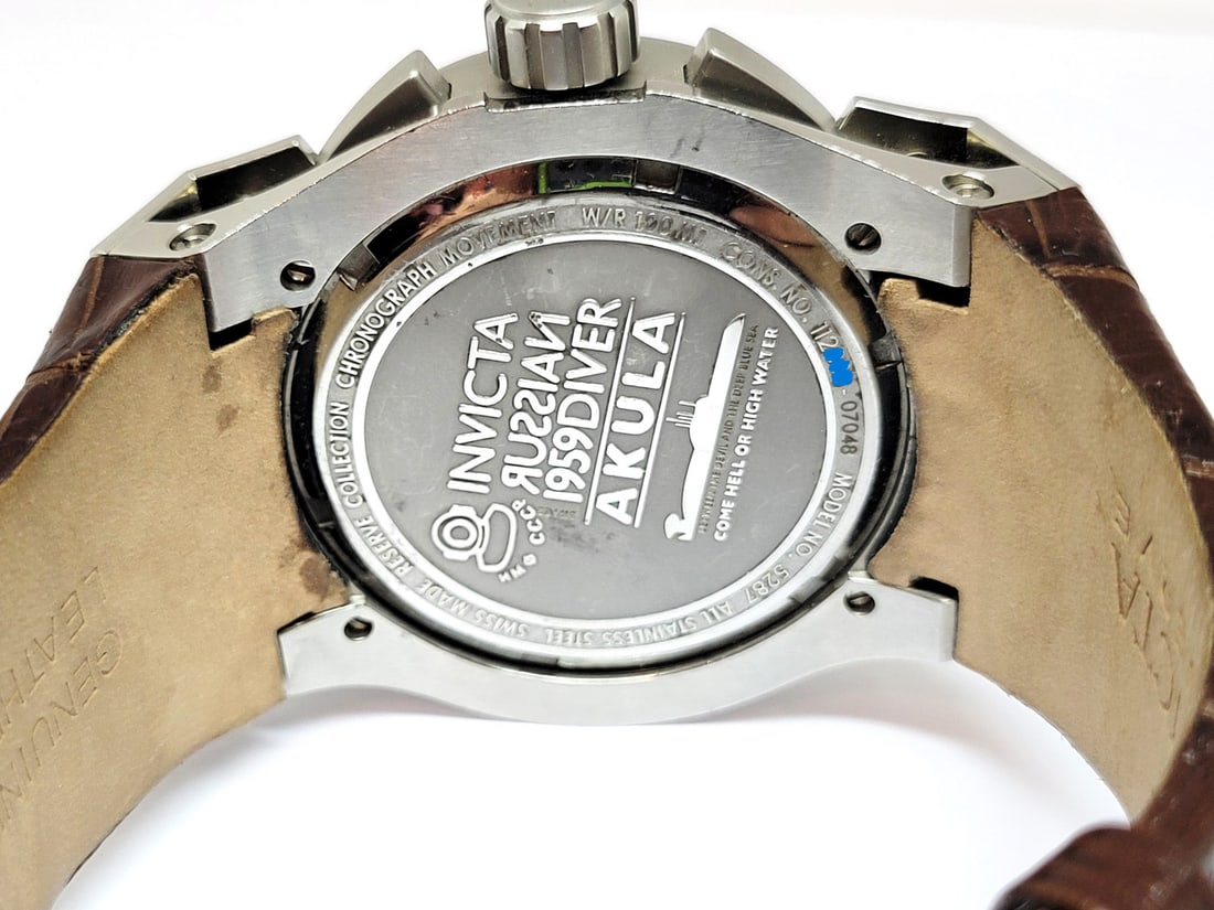 Mens INVICTA Russian 1959 AKULA Swiss Made 5287 with 3.95 ct Diamond Bezel EXLNT - 6