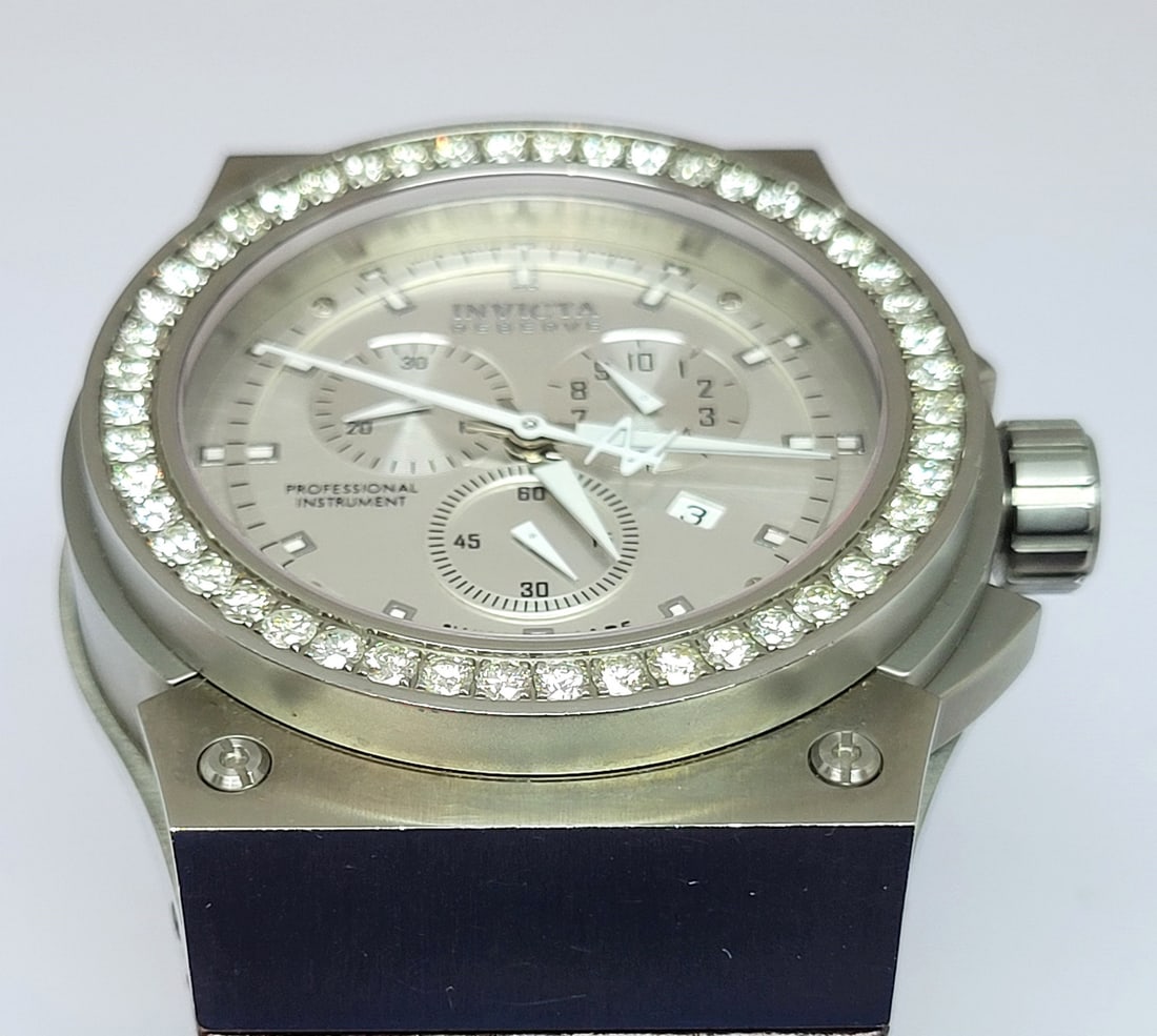 Mens INVICTA Russian 1959 AKULA Swiss Made 5287 with 3.95 ct Diamond Bezel EXLNT - 8