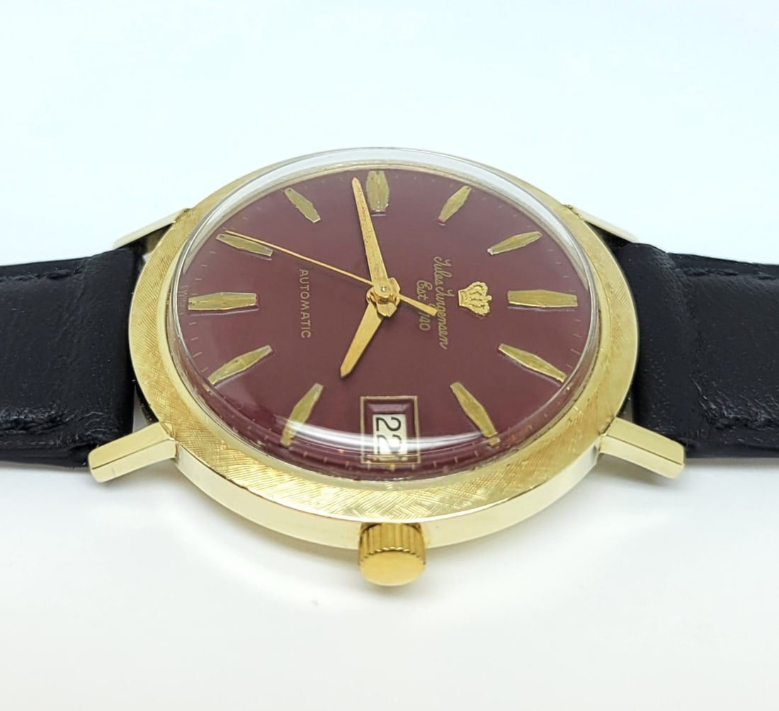 Vintage 14k JULES JURGENSEN 17J Automatic Watch 1960s Cal 1902/3 EXLNT* SERVICED - 6