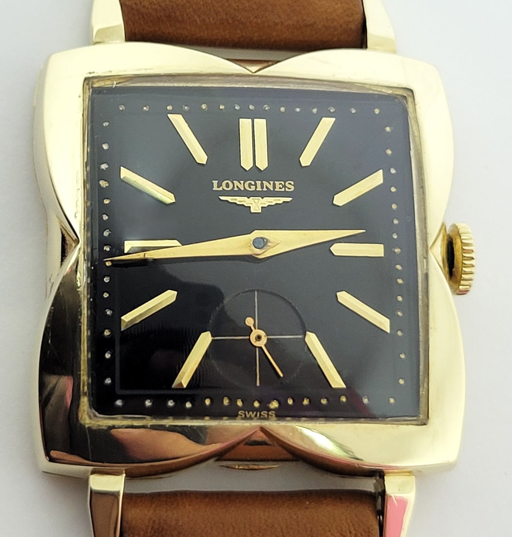 Vintage Solid 14k LONGINES Men's Winding Watch 1796 Cal 23Z 1950s EXLNT RARE (1 of 11)