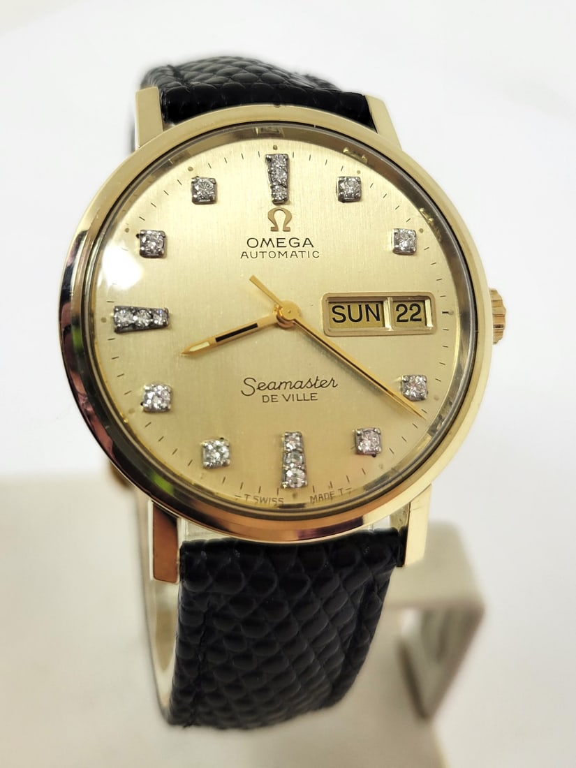 Vintage 14K OMEGA SEAMASTER DEVILLE Automatic Day Date Watch Cal1020 C6865 EXLNT (1 of 12)