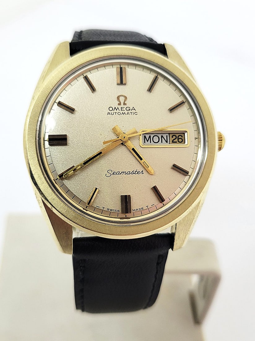 Vintage 14k-Steel OMEGA SEAMASTER Automatic Day Date Watch Cal 752 168.028 EXLNT: Vintage 14k & S/Steel OMEGA SEAMASTER Automatic Day Date Watch 1960s Cal 752? 168.028* EXLNT* SERVICED This Men's Omega watch is Swiss-made. Great present for yourself or someone you love, as well as 