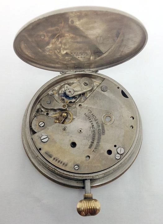 Large Swiss 6 Jewels TAVANNES Watch Co 8 Day Car or Table Clock Watch* SERVICED - 6