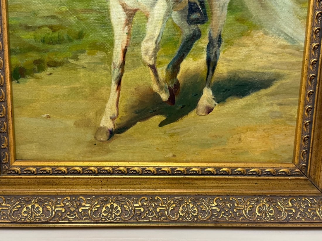 Oil Portrait Of Wild West Buffalo Bill on Grey Horseback After Rosa Bonheur - 19