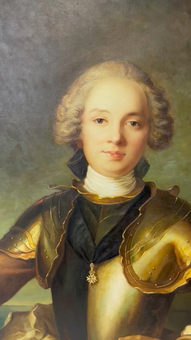 Portrait Jean Philippe Le Chevalier d'Orleans Wearing Order of Malta Armour - 2