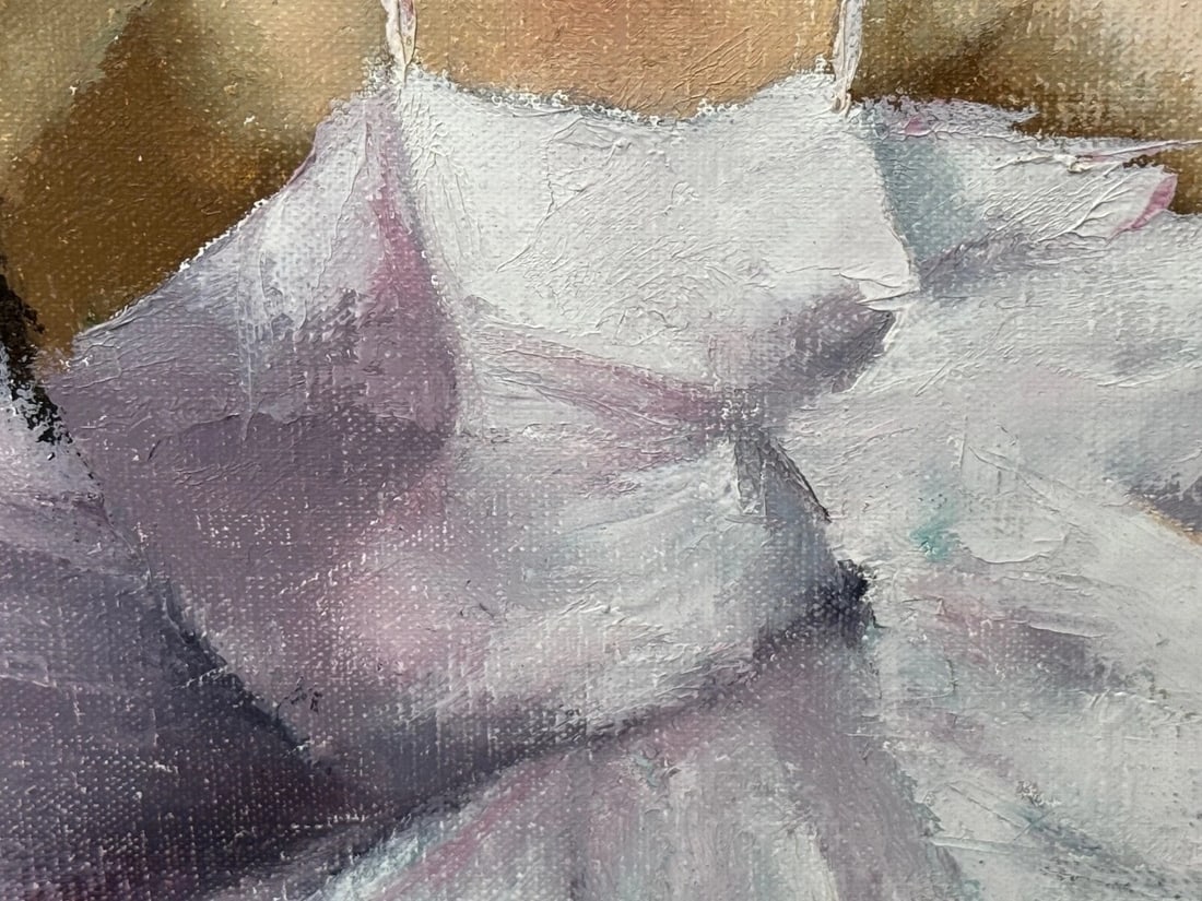 Oil Painting Portrait Beautiful Young Lady Ballerina Dancer By Igor Talwinski - 17