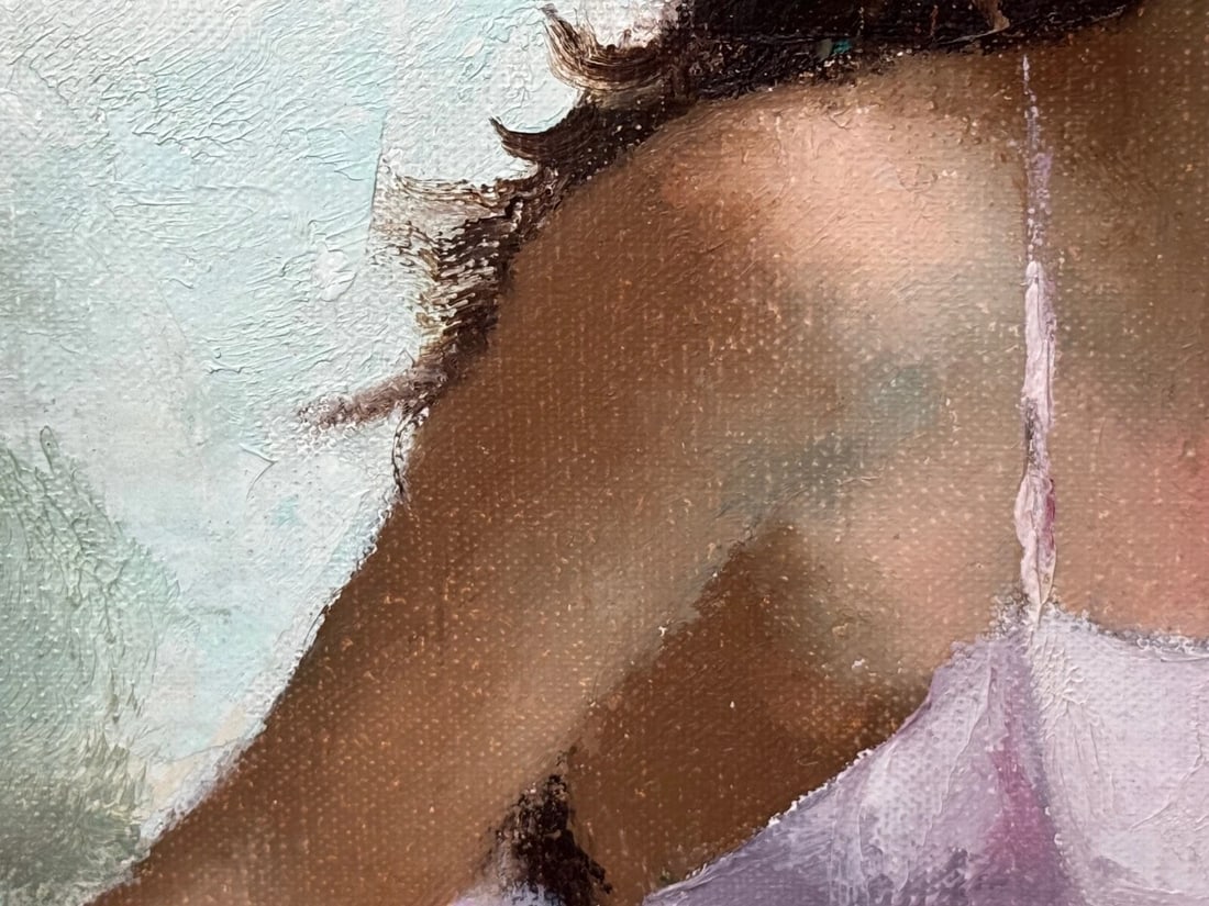 Oil Painting Portrait Beautiful Young Lady Ballerina Dancer By Igor Talwinski - 18