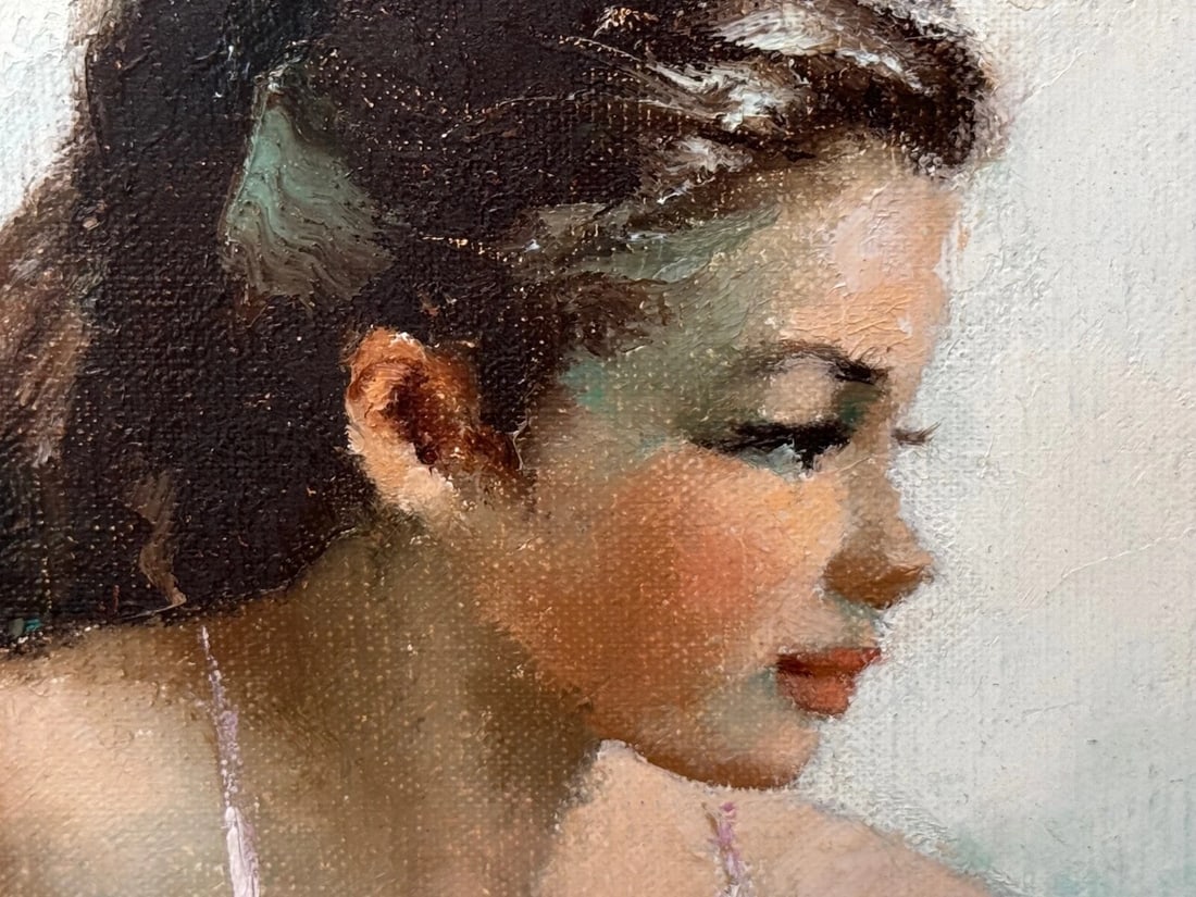 Oil Painting Portrait Beautiful Young Lady Ballerina Dancer By Igor Talwinski - 19