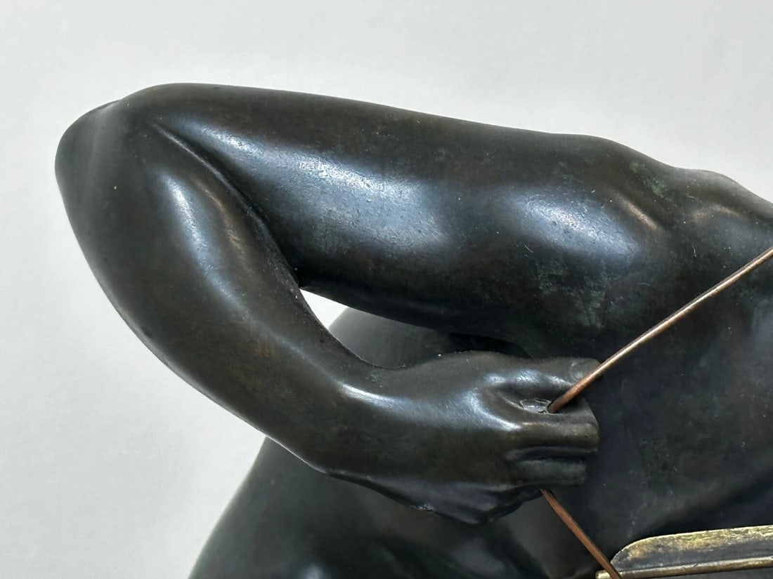 Art Deco Bronze Classical Myth Sculpture Diana the Huntress - 18