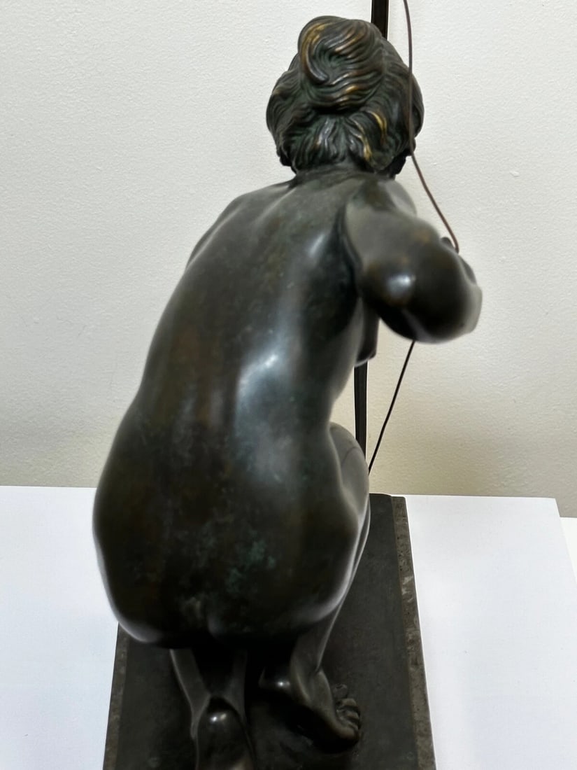 Art Deco Bronze Classical Myth Sculpture Diana the Huntress - 19