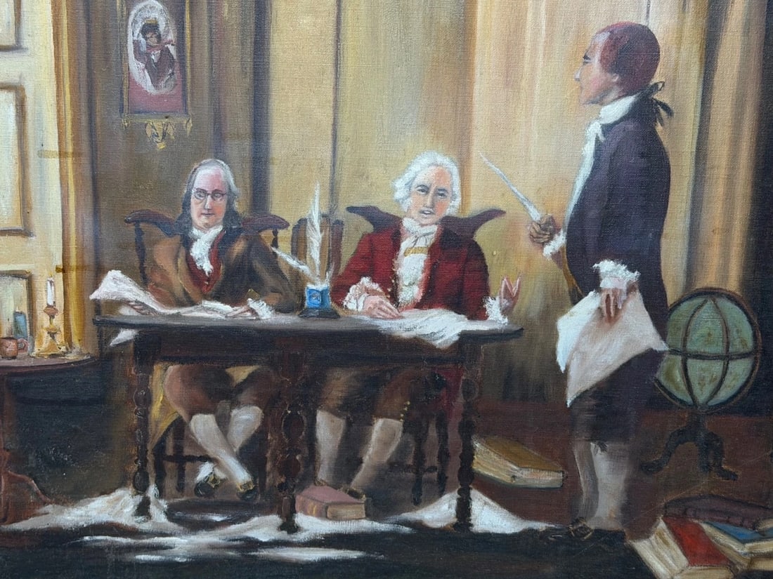 Painting Franklin, Adams and Jefferson Drafting the Declaration of Independence - 11