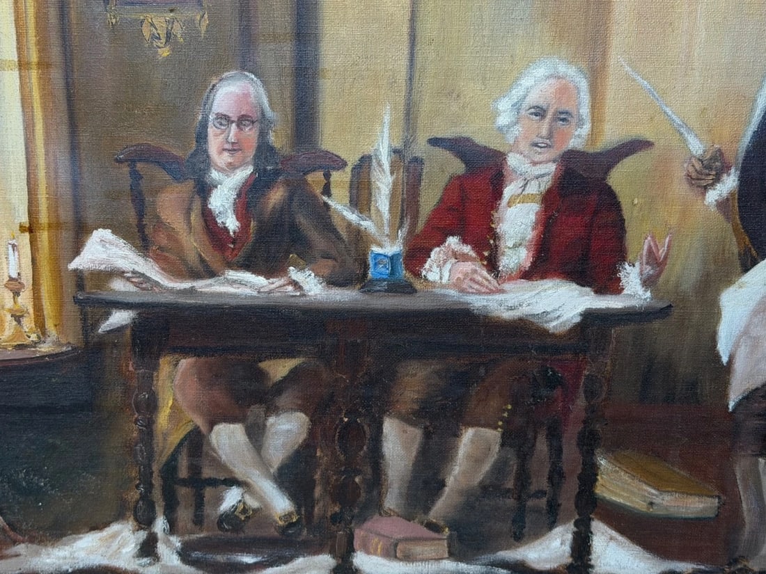 Painting Franklin, Adams and Jefferson Drafting the Declaration of Independence - 12