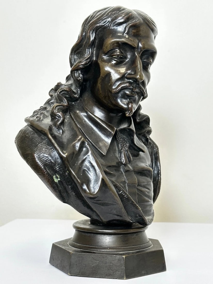 19th Century John Milton Sculpture Signed French Sculptor Ernest-Eugene Hiolle - 16