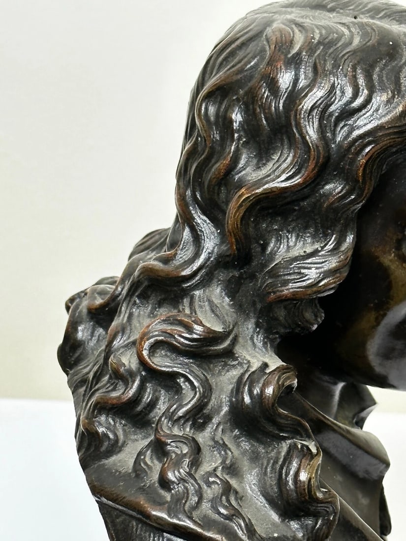 19th Century John Milton Sculpture Signed French Sculptor Ernest-Eugene Hiolle - 20
