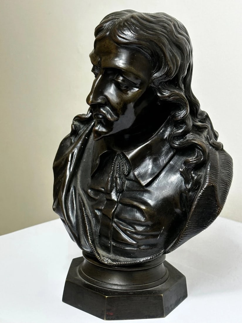 19th Century John Milton Sculpture Signed French Sculptor Ernest-Eugene Hiolle - 5