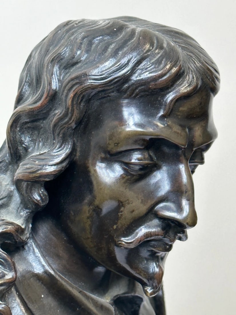 19th Century John Milton Sculpture Signed French Sculptor Ernest-Eugene Hiolle - 9
