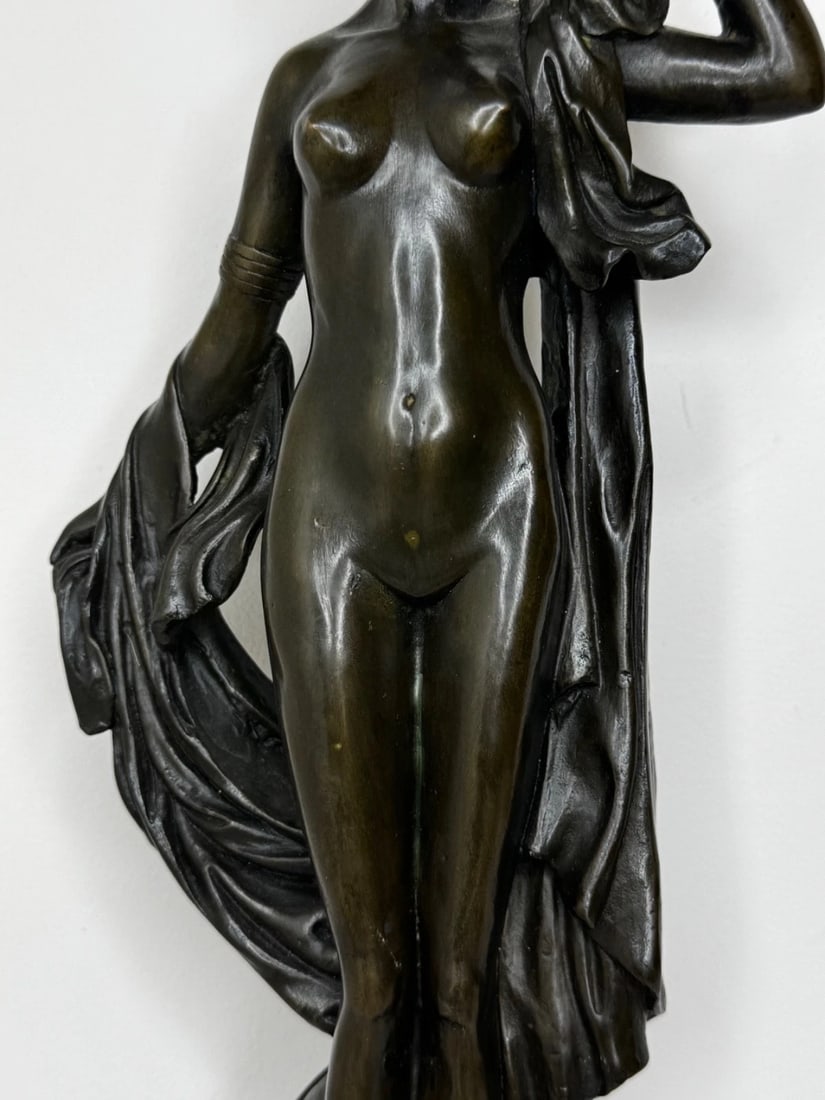 French Classical Bronze After Auguste Moreau Purity With Grace La Source c1900 - 10