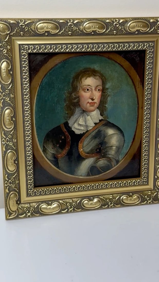 Portrait Oil Painting General John Lambert in Armour New Model Army Commander - 2